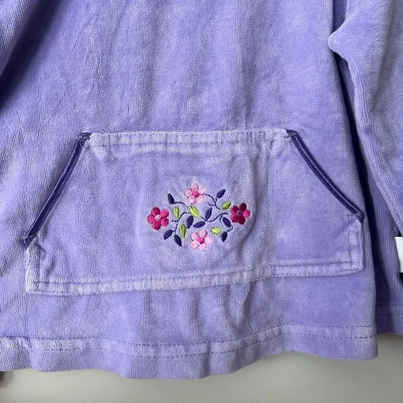 Vintage Healthtex  Long Sleeve Shirt | Purple With Flowers | Girls 6 - Picture 4 of 6